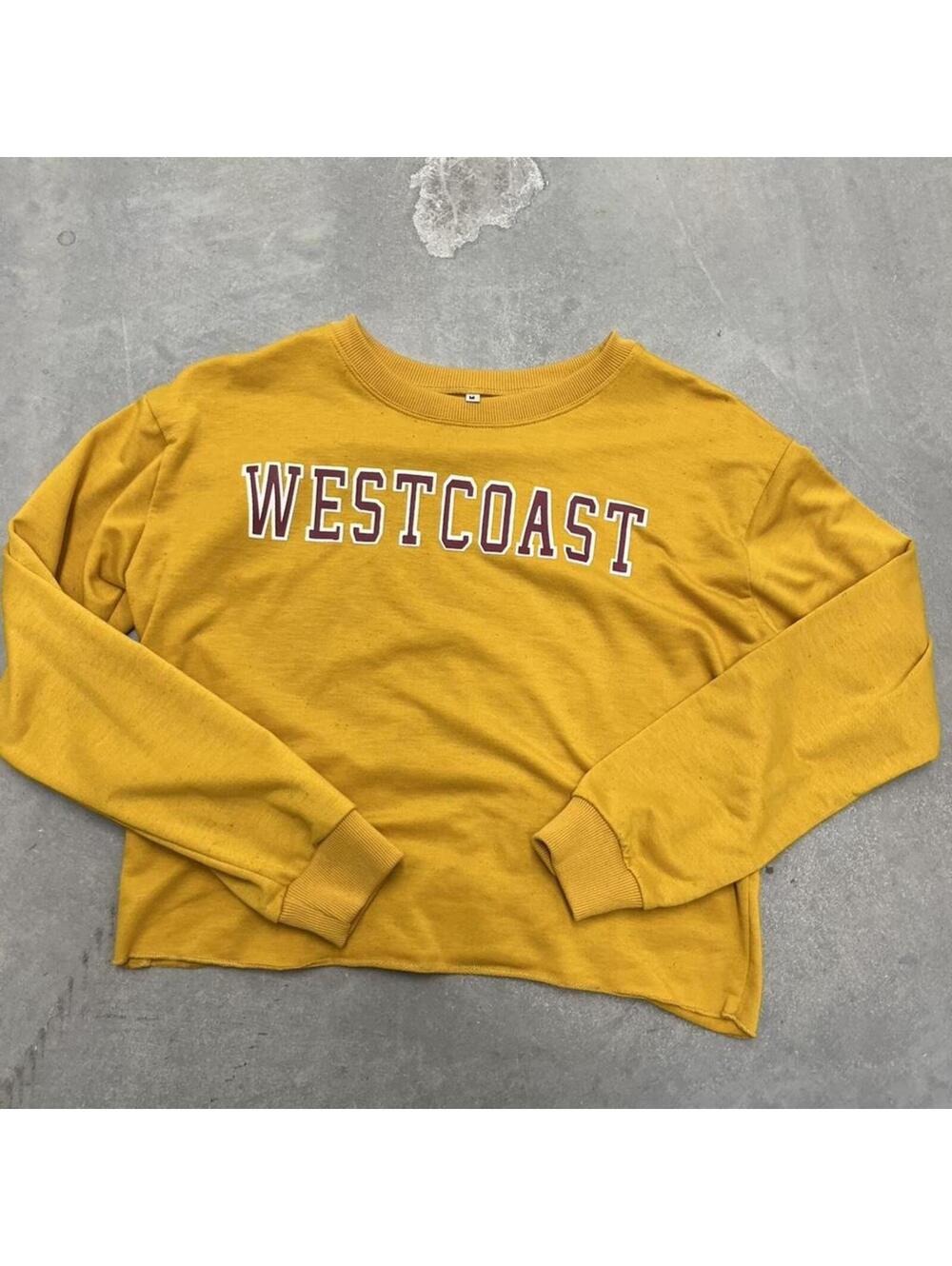 Y2K Cropped West Coast Long Sleeve Shirt Womens Medium